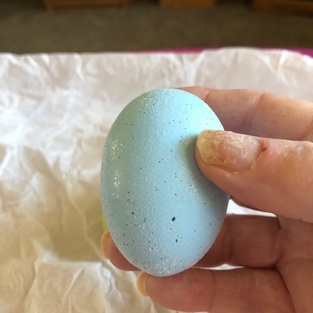 NWOT - Blue & Green Eggs - Polka Dot Candle Egg - Picture 7 of 8